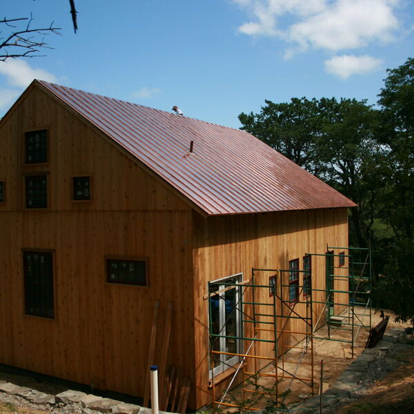 Copper barn roof truro cape cod
