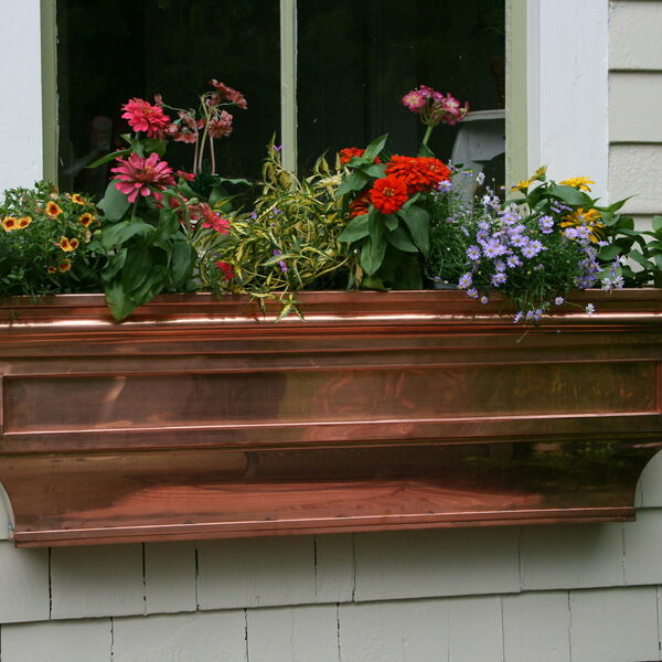 Copper flower box